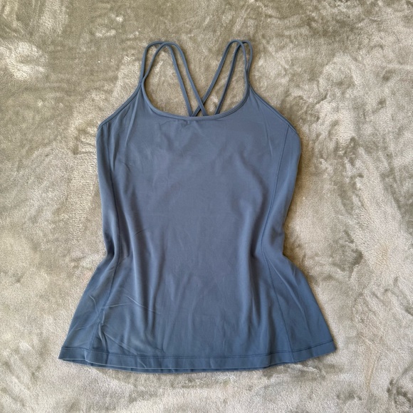 Gray blue Lululemon Strappy workout Tank
Top - Picture 2 of 6